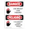 Signmission OSHA Sign, Use Drugs Lose Fingers Bilingual, 10in X 7in Rigid Plastic, 7" W, 10" L, Spanish OS-DS-P-710-VS-1707 - alternate 1